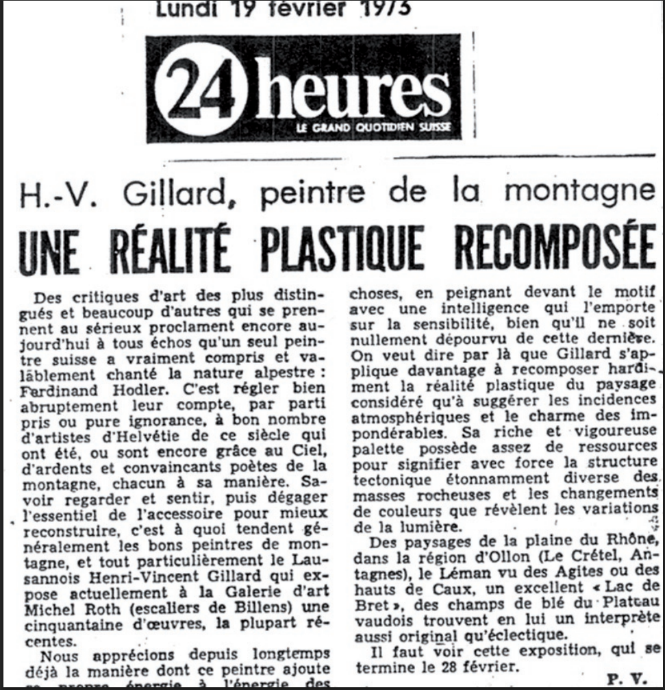 Article 24 Heures Galerie Roth