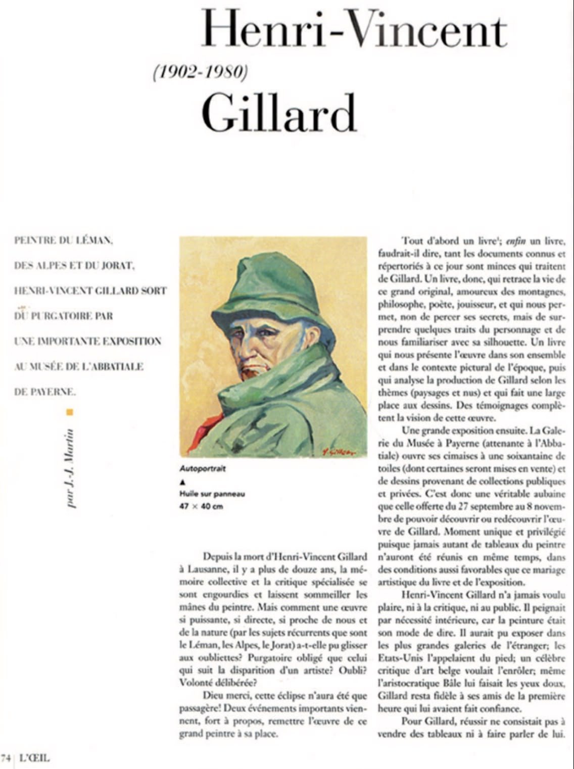 Article L'Oeil page 1